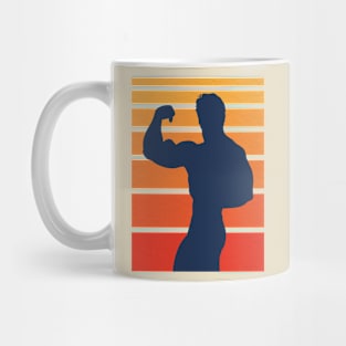 Vintage Body Builder Silhouette Mug